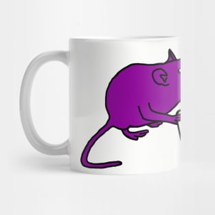 Purple Rat with Essential Worker Rainbow Sign Mug